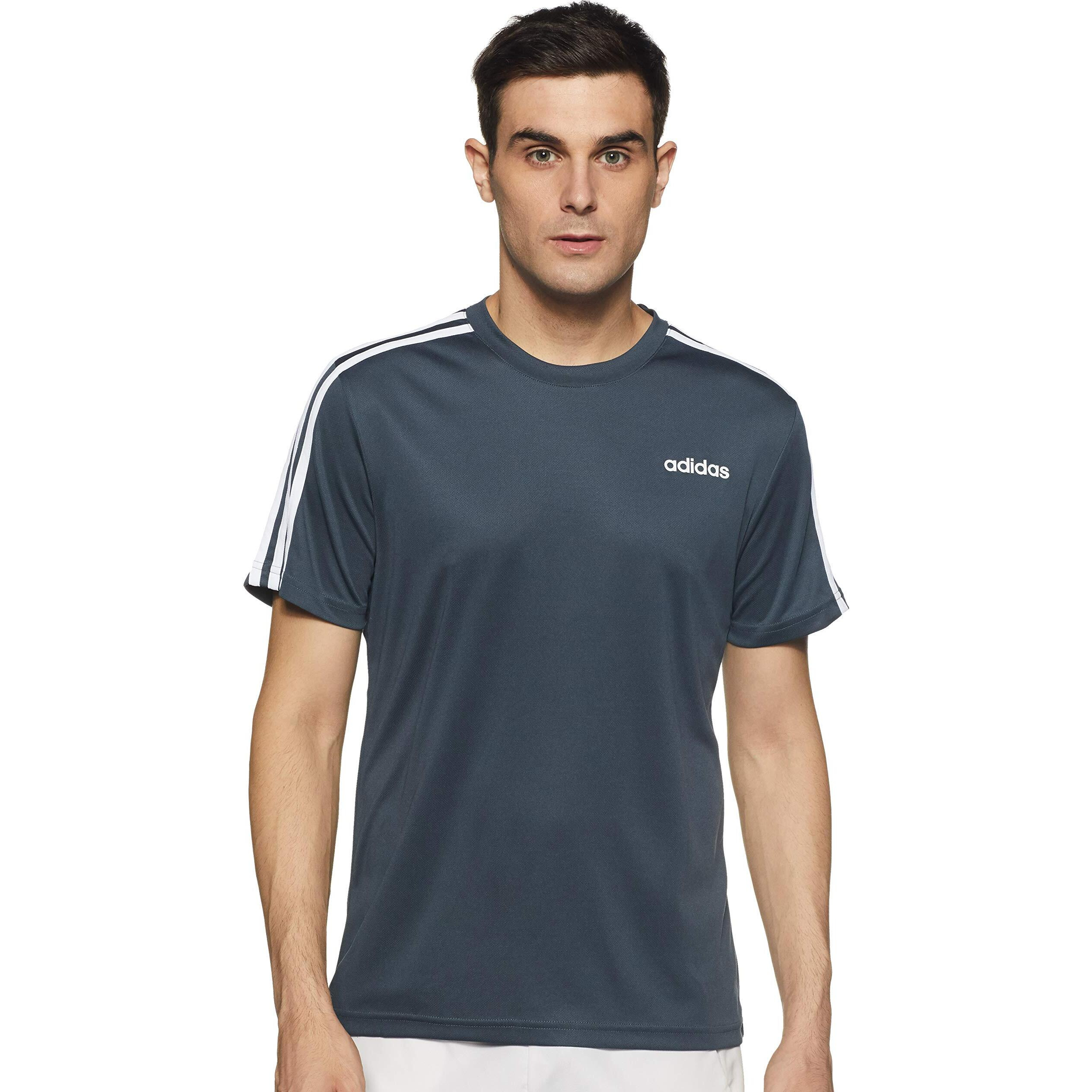 Adidas Men Polyester CLASSIC 3S TEE,Sports T-Shirts,BOONIX , Medium