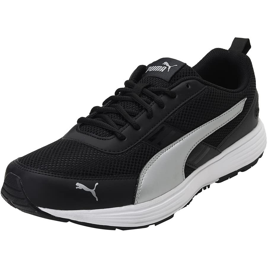Puma mens Draco Black-Silver Sneaker - 9 UK (36853501)