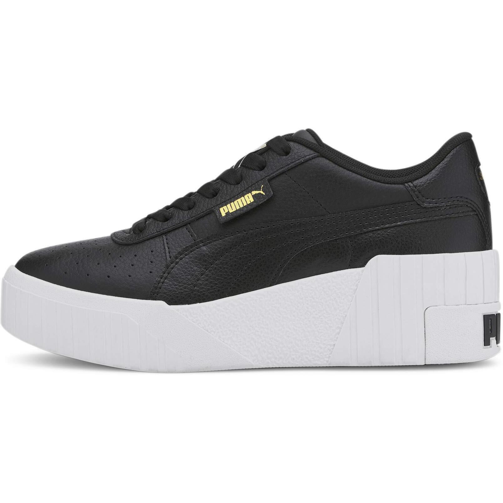 Puma Womens Cali Wedge Wns Black-White Sneaker - 3 UK (37343802)