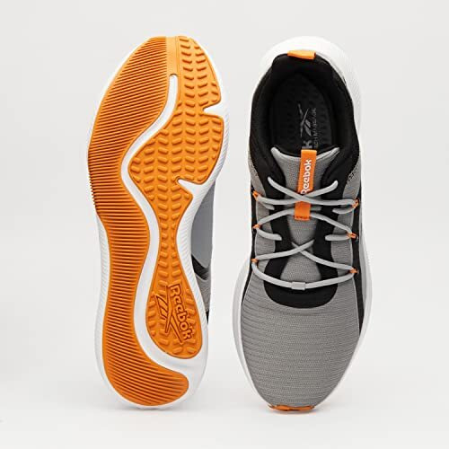 REEBOK Men's Comfort Infused Flat Grey-Black-Nacho Running Shoe-8 Kids UK (EY4003)