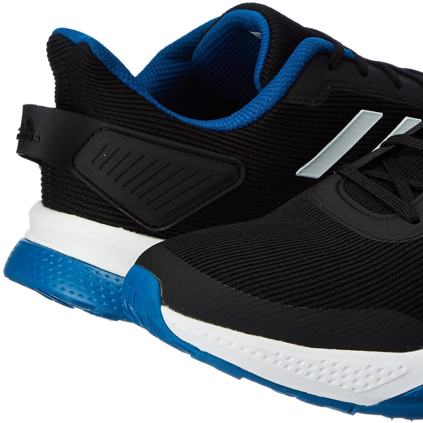 Adidas Men Synthetic and Mesh Run Steady M Running Shoes CBLACK/FTWWHT/DRKROY UK-8