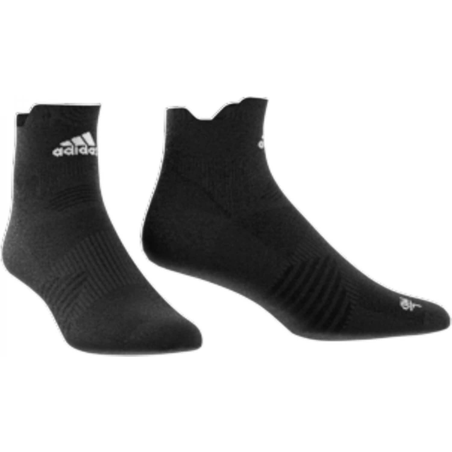 ADIDAS Unisex Cotton Run Ankle Socks (He4972-M, Black/White, M)