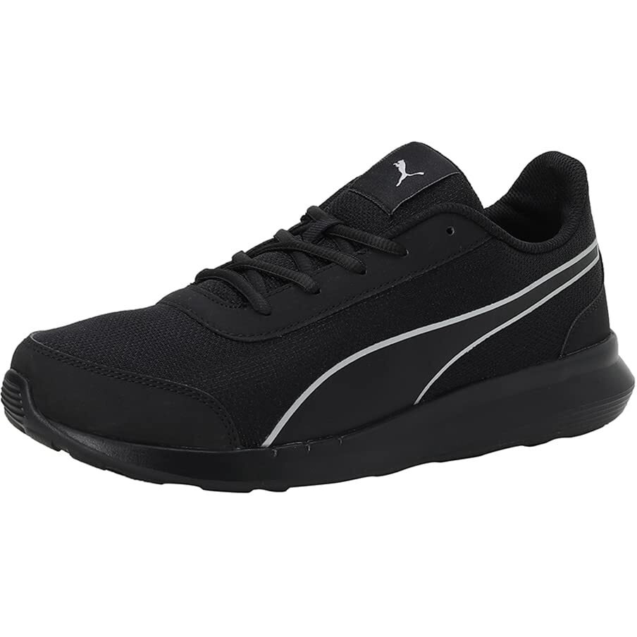 Puma mens Dazzler Black-Silver Running Shoe - 11 UK (39178201)