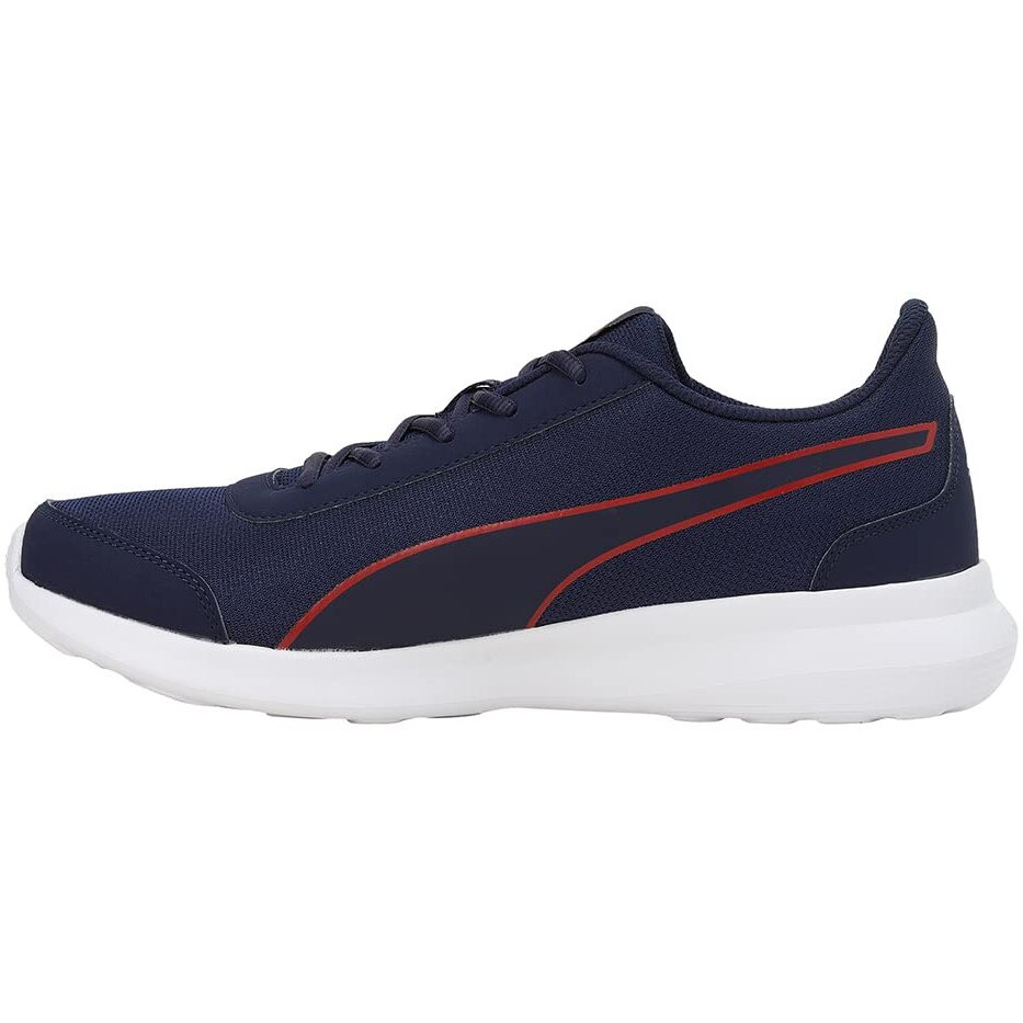 Puma mens Dazzler Peacoat-High Risk Red-White Running Shoe - 8 UK (39178202)