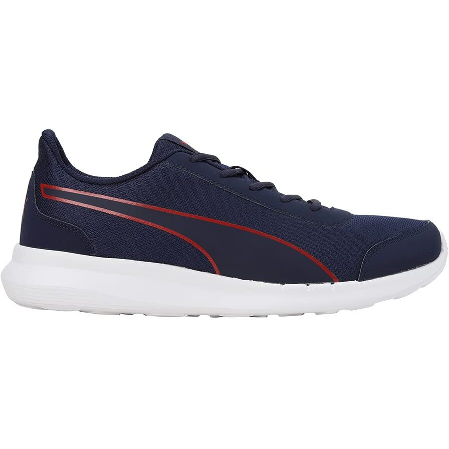 Puma mens Dazzler Peacoat-High Risk Red-White Running Shoe - 8 UK (39178202)