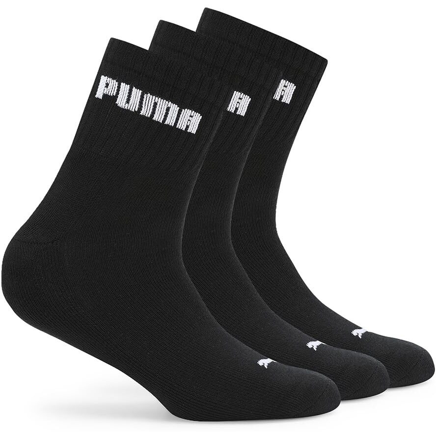Puma Unisex-Adult Cotton Ess Quarter Regular Socks 3P, Black, 39/42 (68569502)