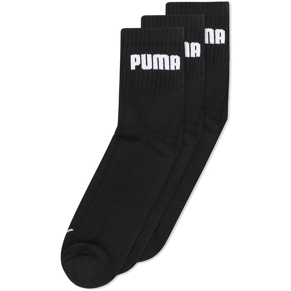 Puma Unisex-Adult Cotton Ess Quarter Regular Socks 3P, Black, 39/42 (68569502)