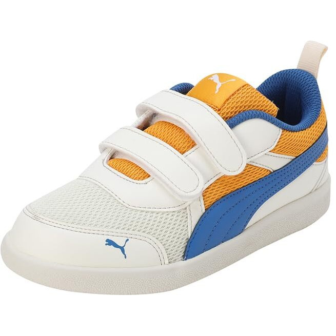Puma Unisex-Kid Carter PS Warm White-Victoria Blue-Tangerine Sneaker - 13 UK (40036102)