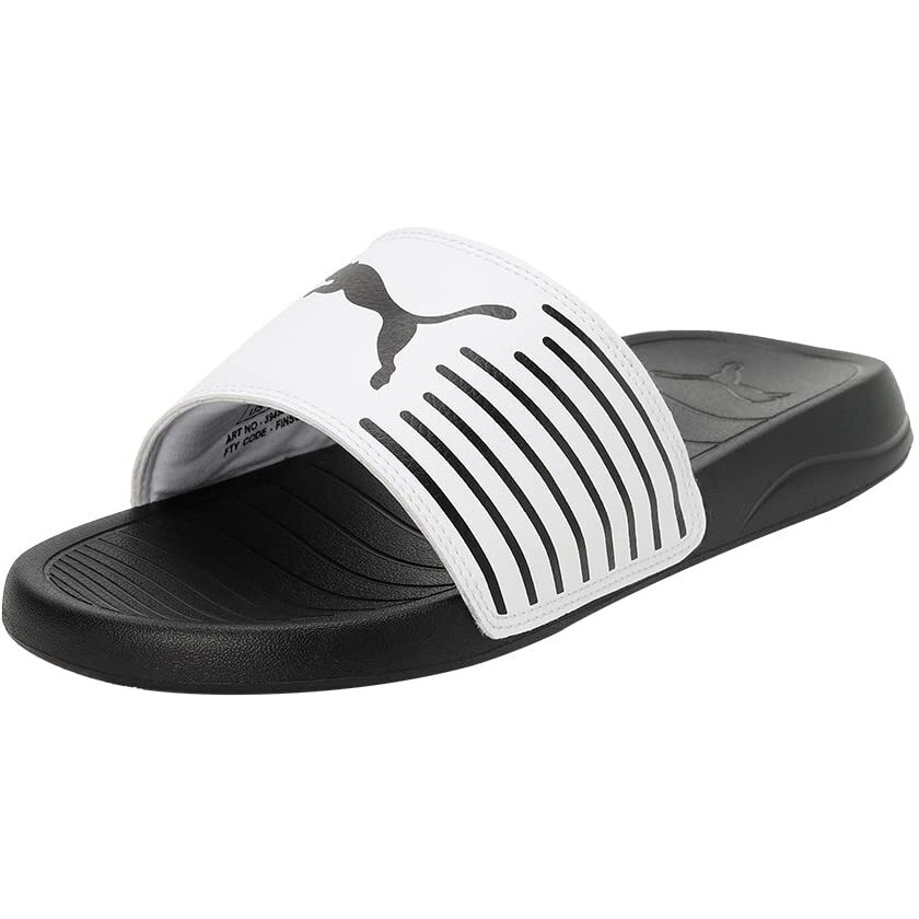 Puma unisex-adult Geo Black-White Slide Sandal - 6 UK (39453802)