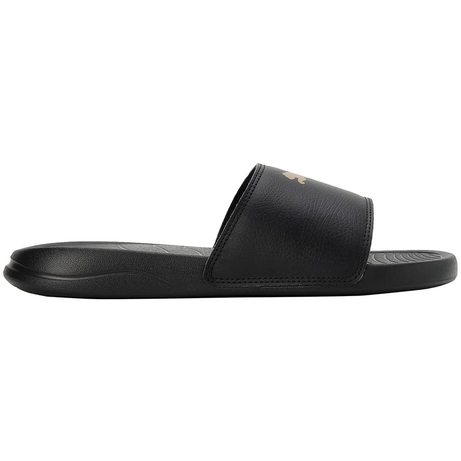 Puma unisex-adult Geo Black-Metallic Gold Slide Sandal - 10 UK (39453806)