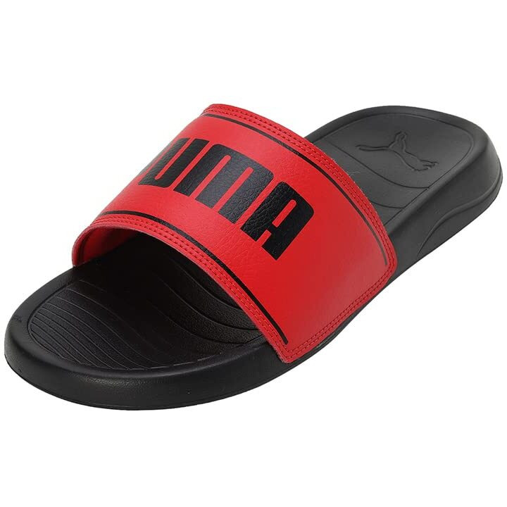 Puma unisex-adult Slide Max Black-For All Time Red Slide Sandal - 9 UK (39453703)