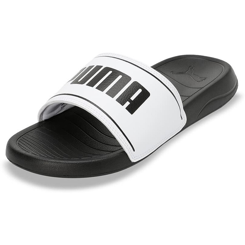 Puma unisex-adult Slide Max Black-White Slide Sandal - 8 UK (39453702)