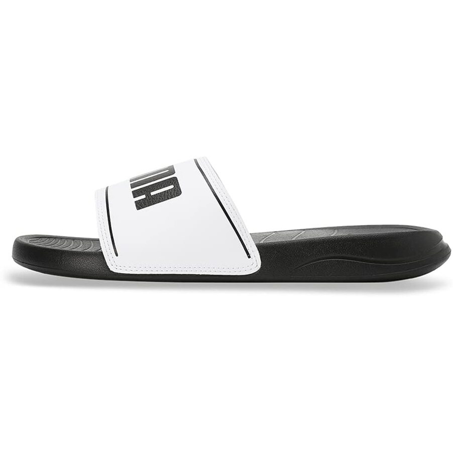 Puma unisex-adult Slide Max Black-White Slide Sandal - 8 UK (39453702)