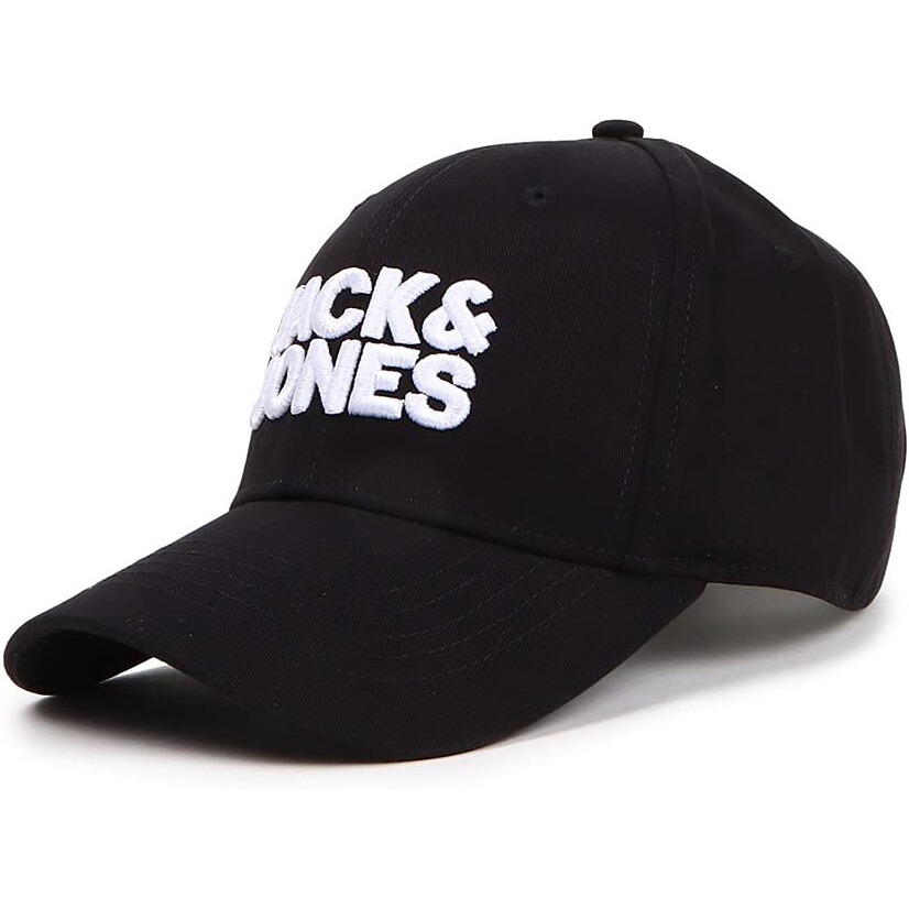 Jack & Jones Cotton Men's Baseball Cap (258378503- Black_Free Size)