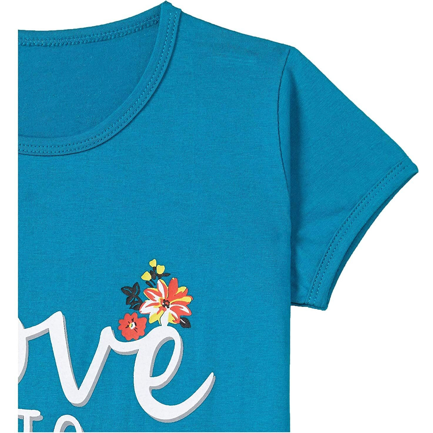 T2F Girl's Solid Regular Fit T-Shirt (Pack of 5) (GLS-TSRT-01_Multicolor 5 7-8 Years)
