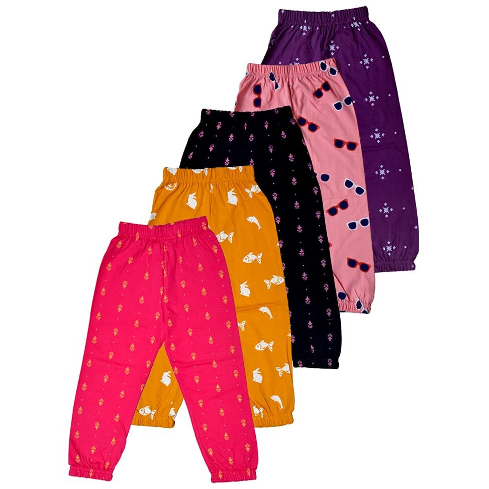 T2F Girl's Regular Track Pants (GLSTRK02_Multicolor 1_4 5 Years)