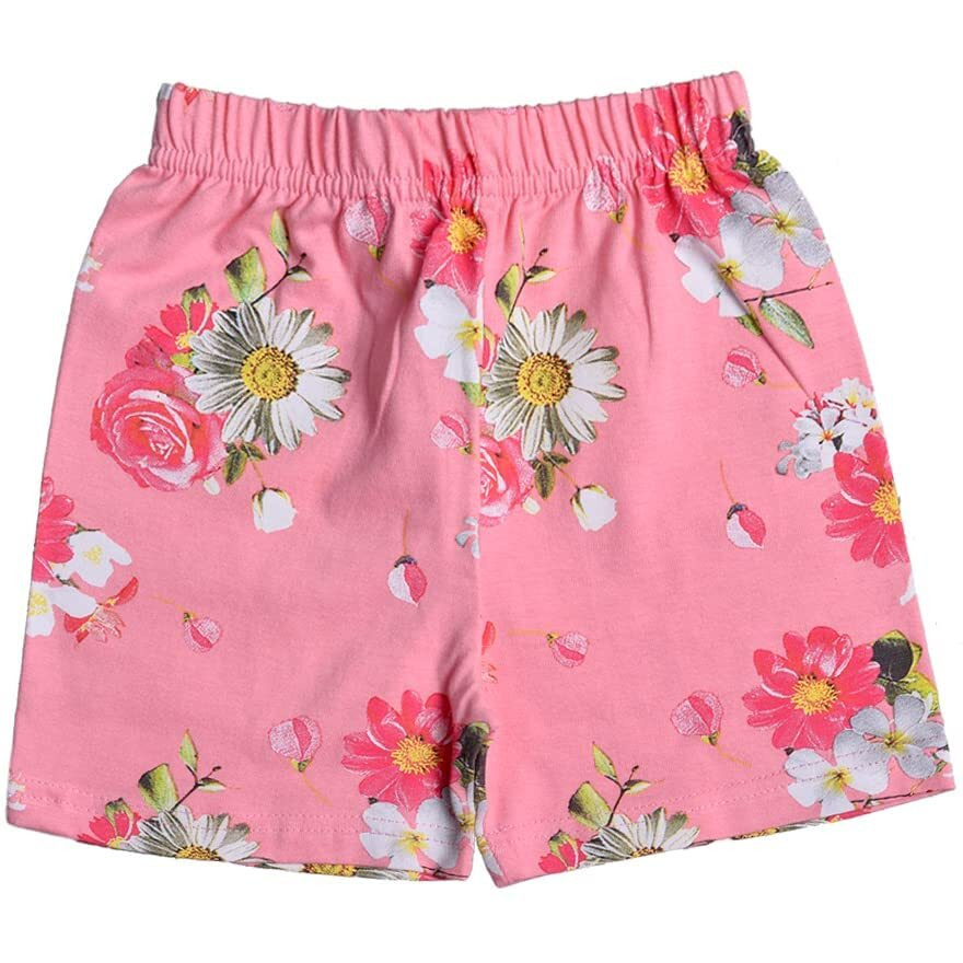 T2F Girl's Shorts (GLS-SHRTS-03_Multicolor 2_7-8 Years)