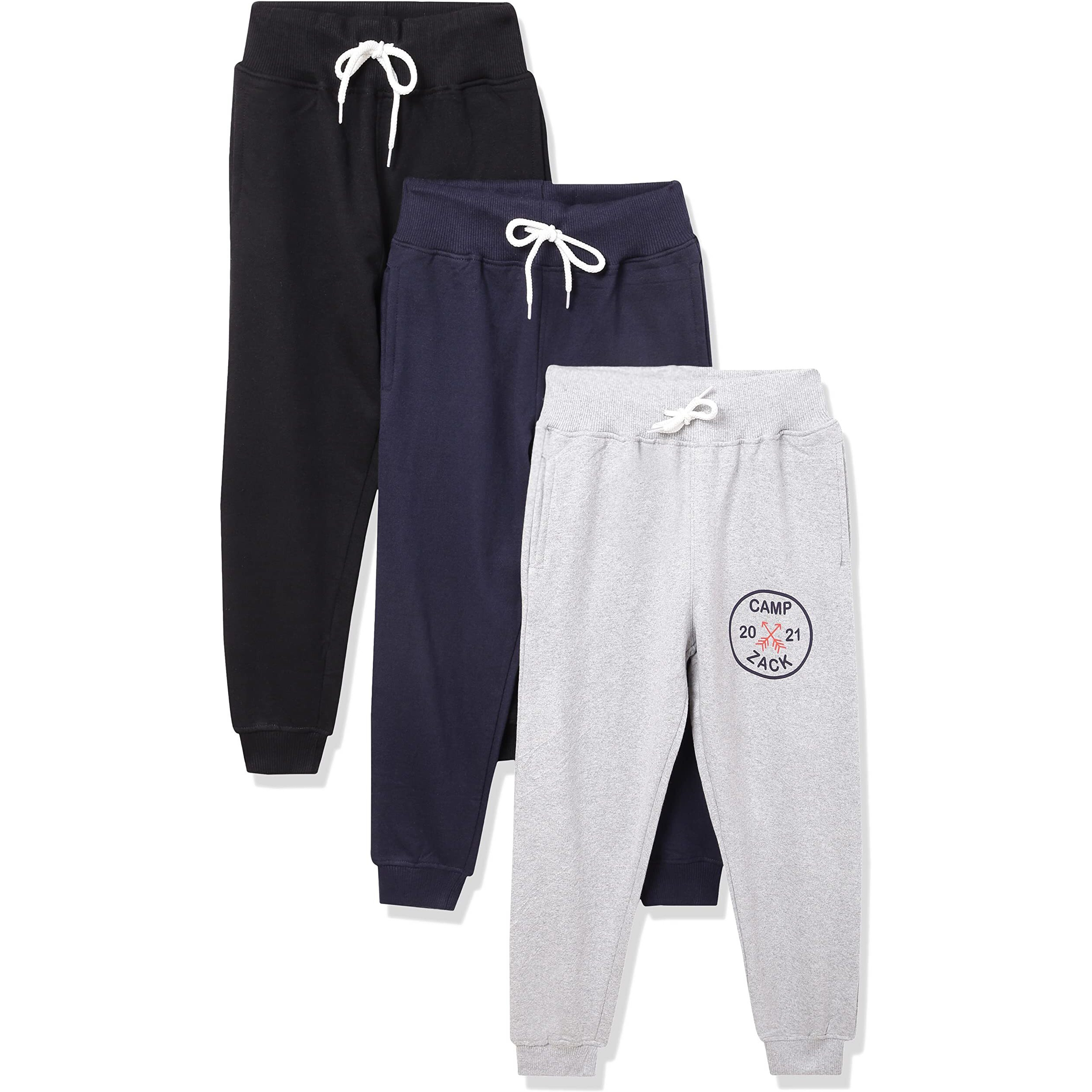 T2F Boy's Regular Track Pants (BYSJOG3P01_Multicolor 2_11-12 Years)