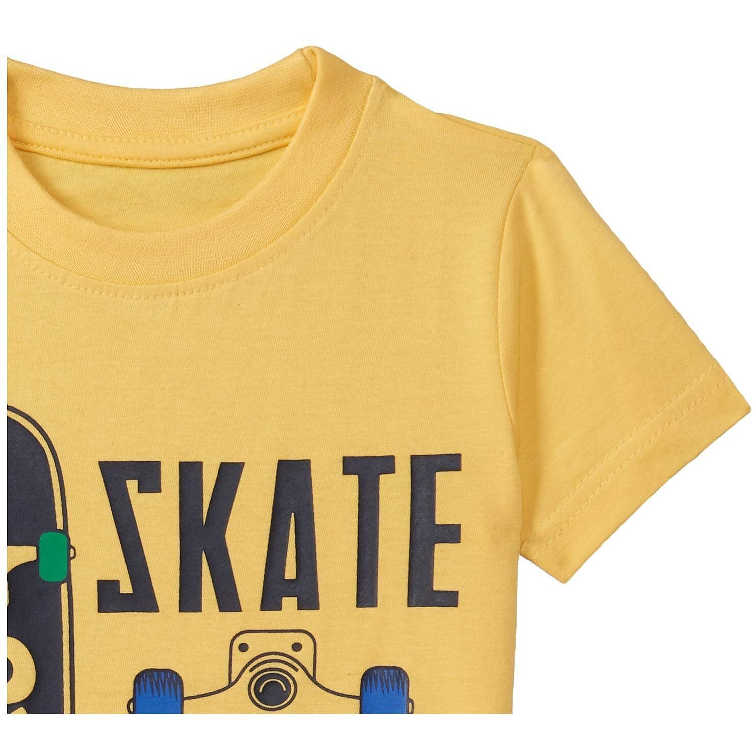 T2F Boy's Solid Regular Fit T-Shirt (10_Multicolor 3 3-4 Years)