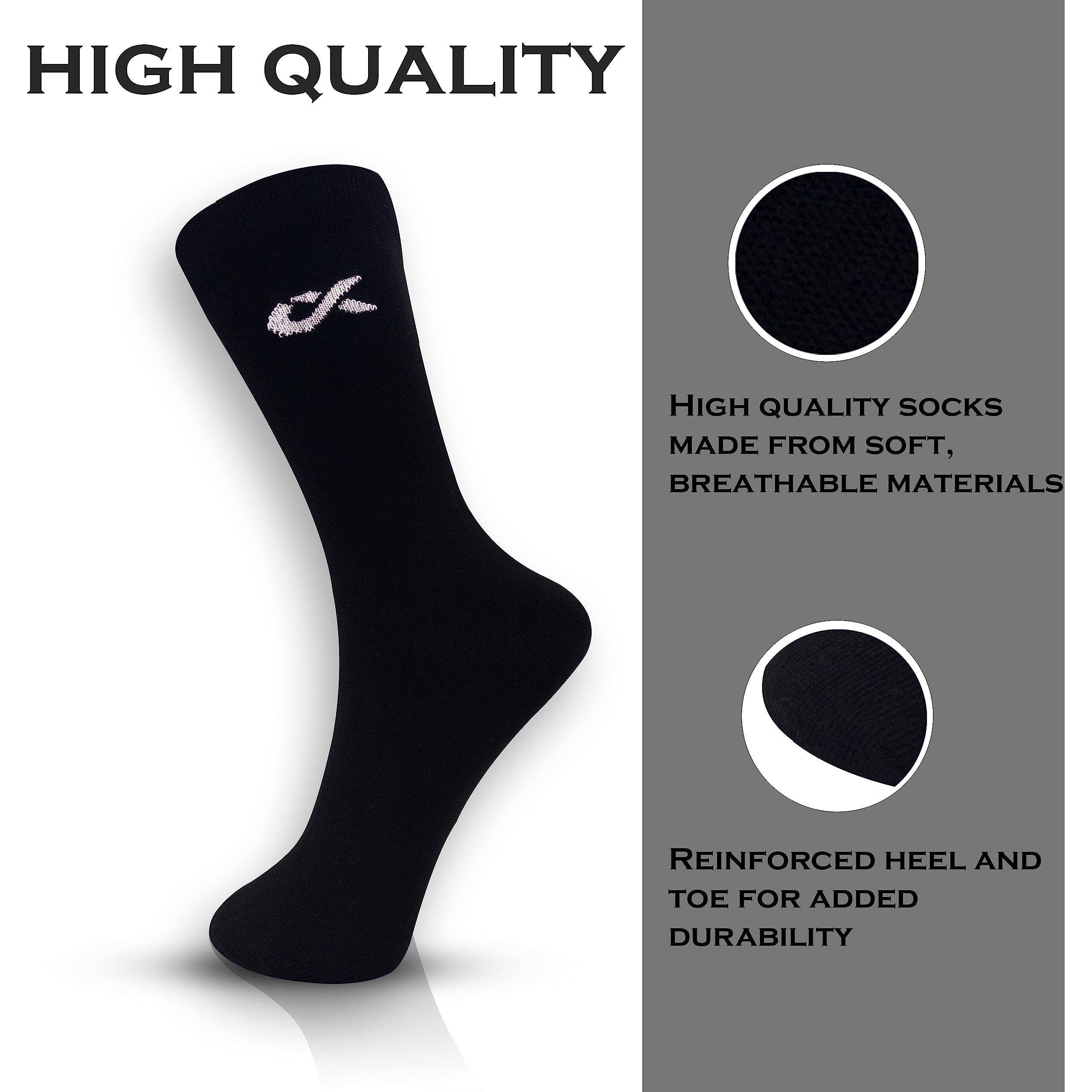 XJARVIS  Texas Premium Socks for Men's Solid Calf Crew Combed Cotton Full Length Formal Official Socks for All Season, Odour Free & Breathable Comfort, Free Size  (WHITE/GREY/BLACK)