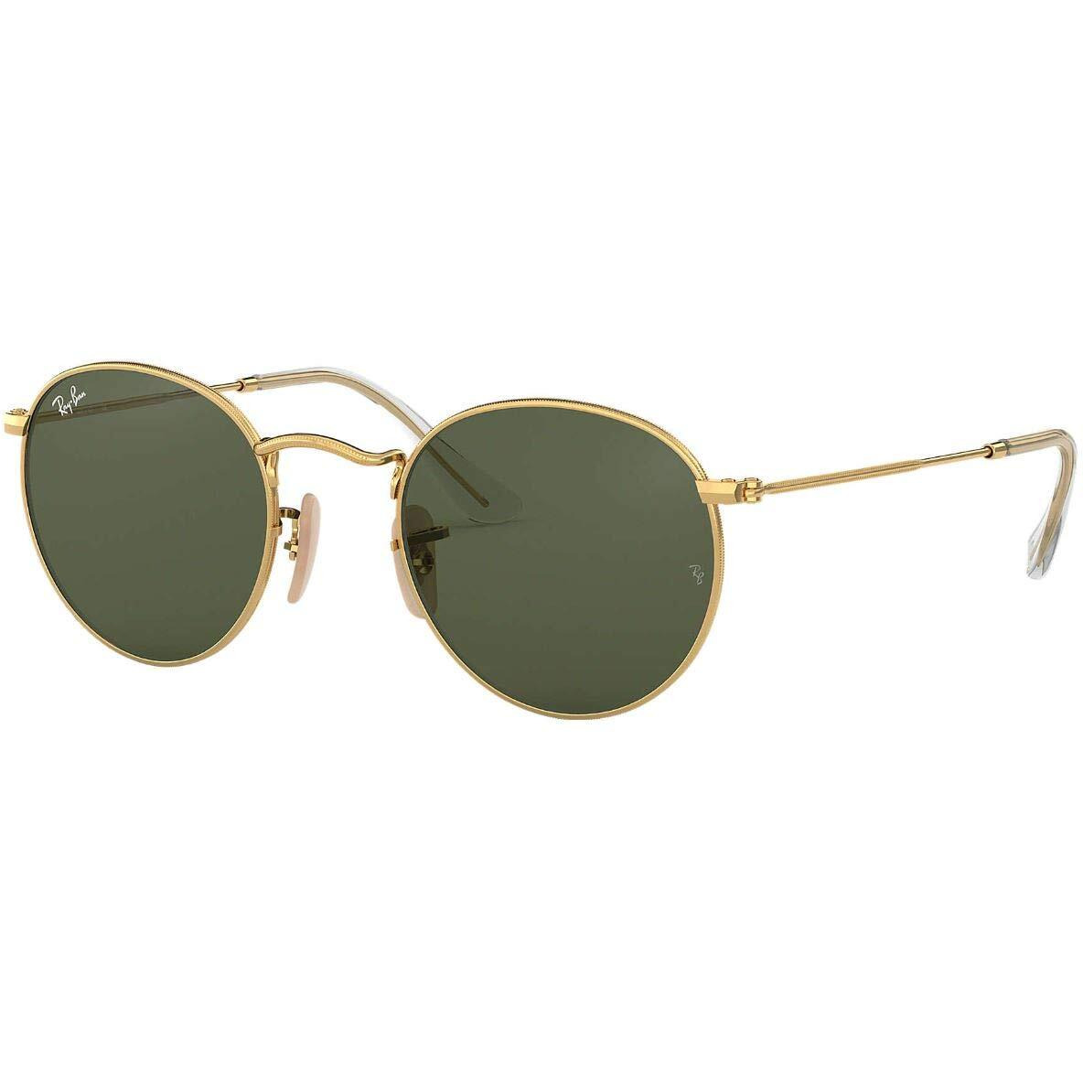 Ray-Ban Men UV Protected Green Lens Round Sunglasses - 0RB3447I