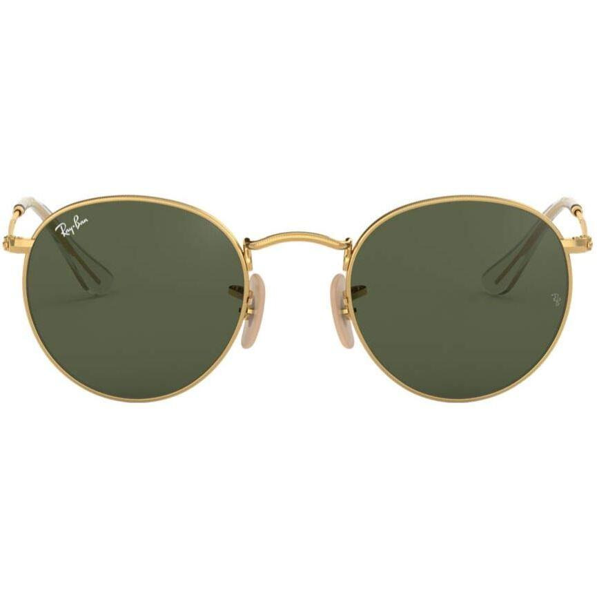 Ray-Ban Men UV Protected Green Lens Round Sunglasses - 0RB3447I