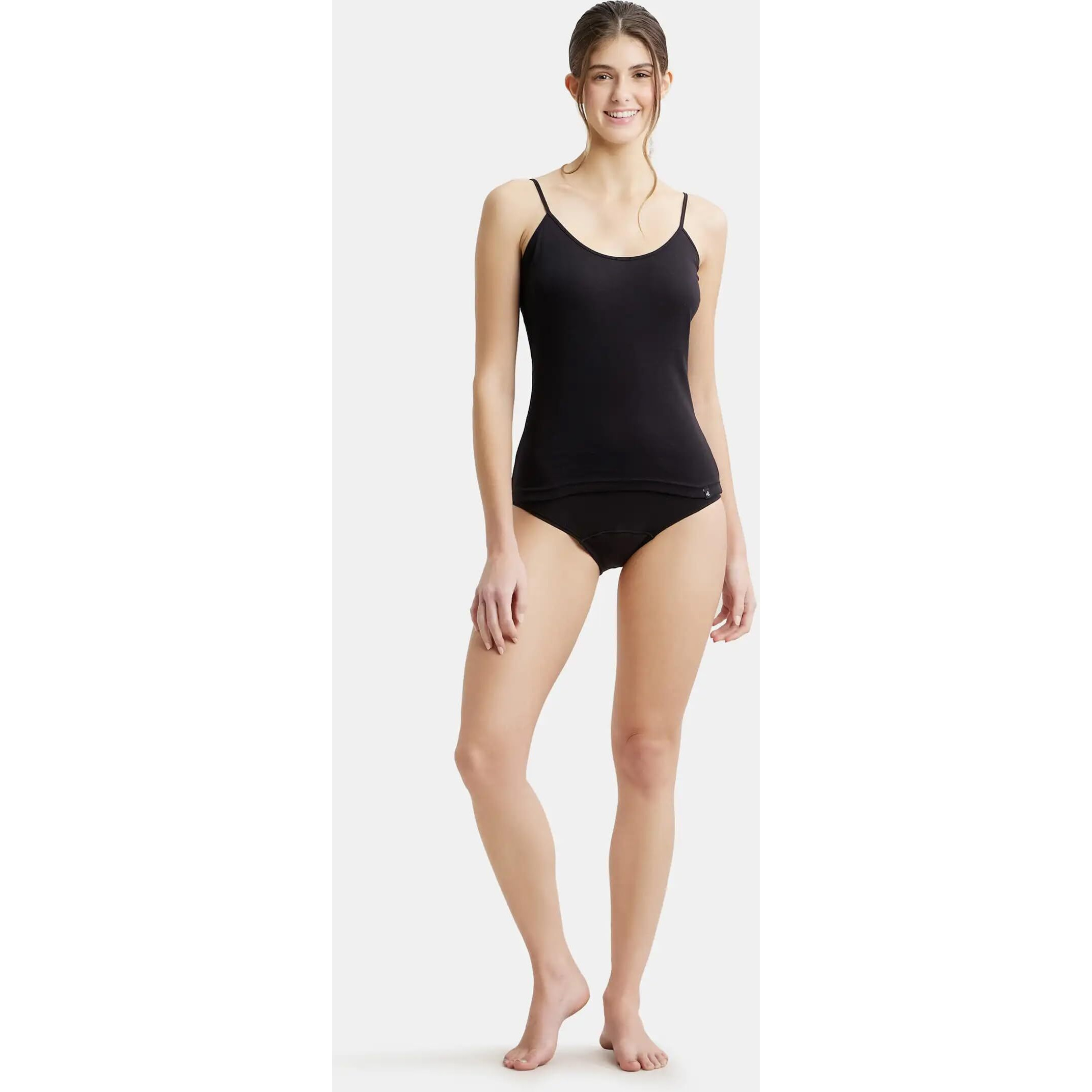 Jockey Women's Modal Spaghetti Top 1487_Black_XL