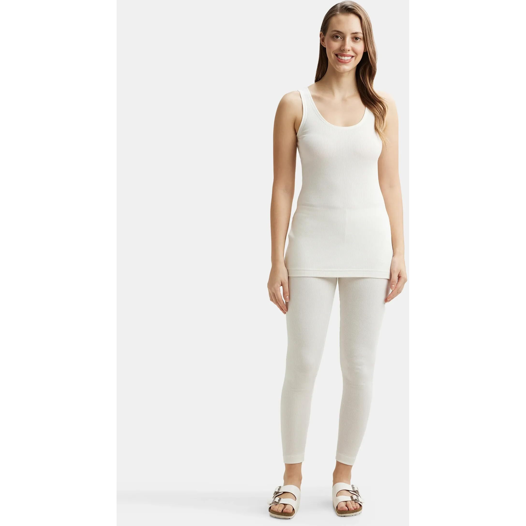 Jockey Snug Fit Thermal Tank Top for Women 2500_Off White_M