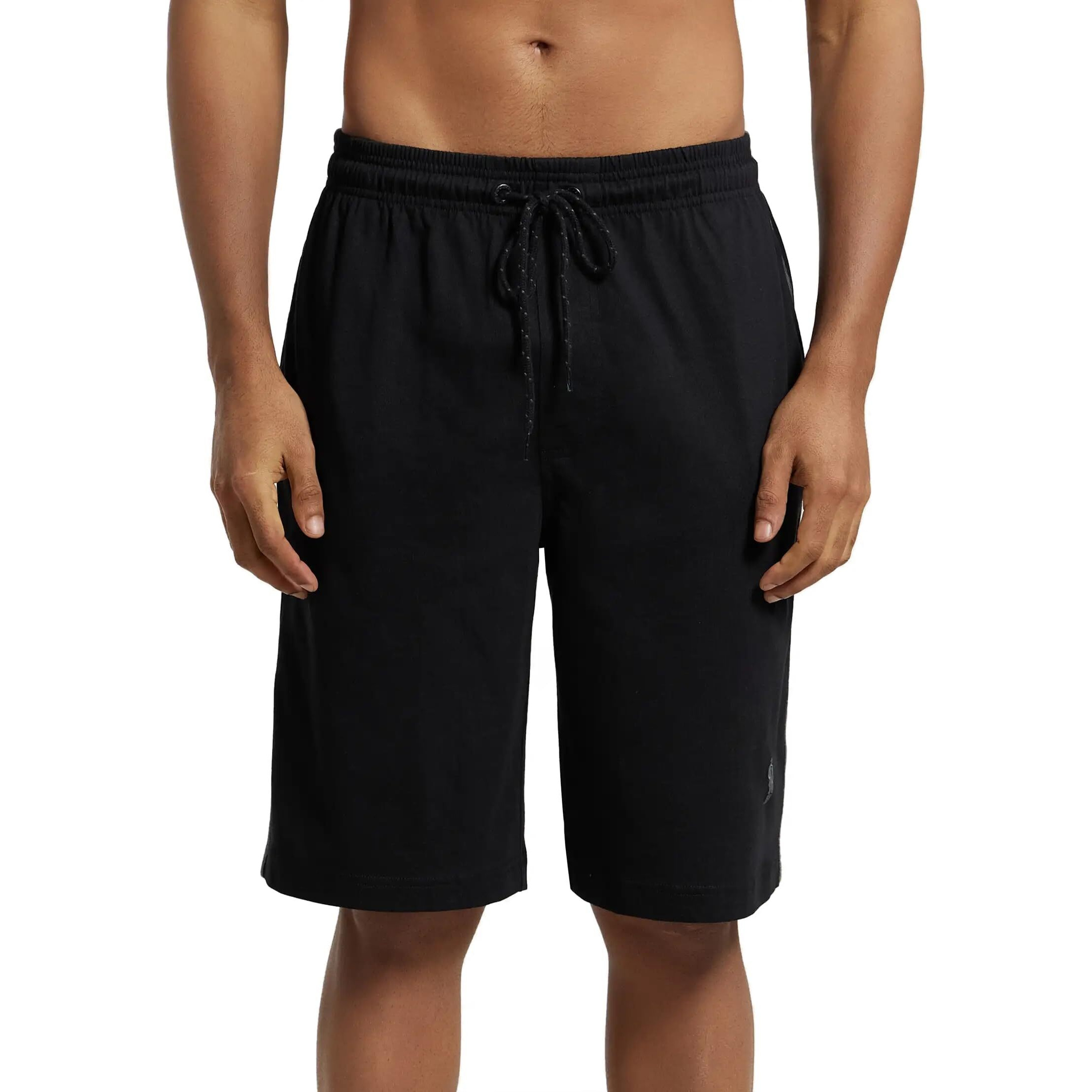Jockey Men's Cotton Shorts (9426-0103-BLACK Black XL)
