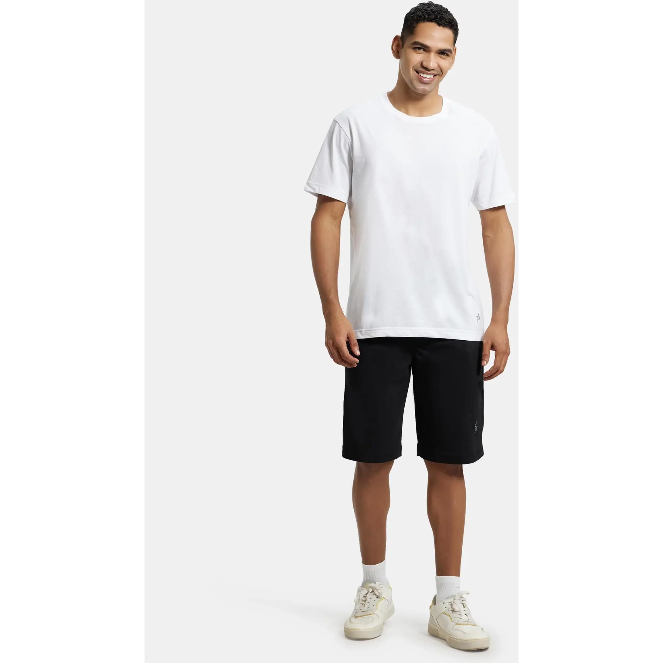 Jockey Men's Cotton Shorts (9426-0103-BLACK Black XL)