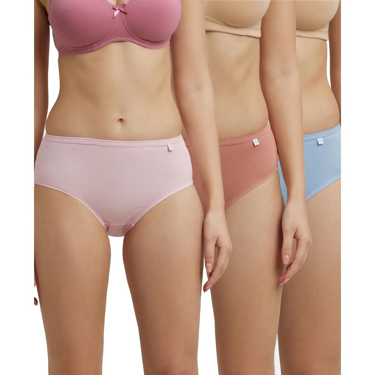 Jockey Women's Cotton Hipster (Pack of 3) (1406_Light Assorted_XL_Multicolor_XL)