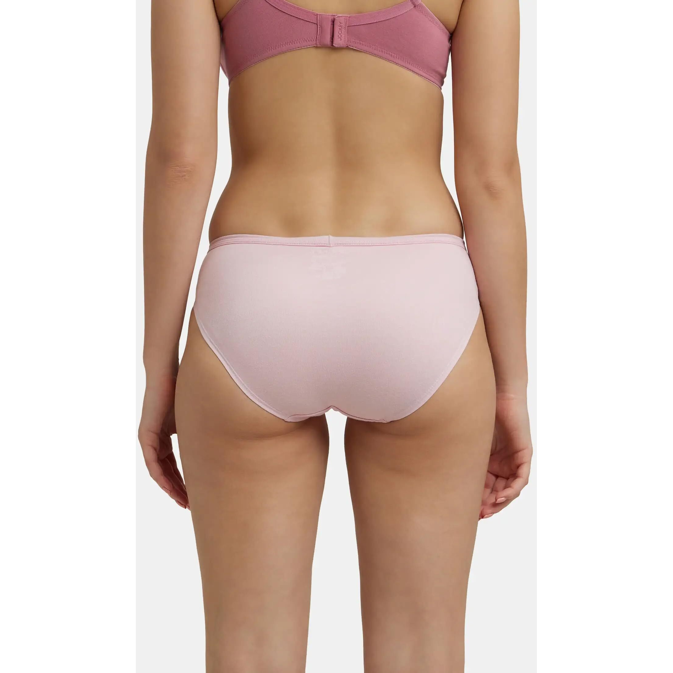 Jockey Women's Cotton Bikini (Pack of 3) (Colors/Prints May Vary) 1410_Light Assorted_M