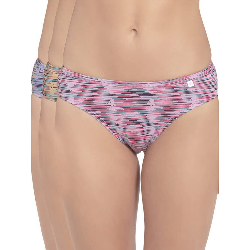Jockey Women's Cotton Bikini (Pack of 3) (1410_Light Prints_XL_Assorted_XL)