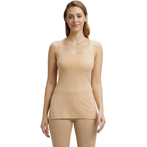 Jockey 2500 Women's Super Combed Cotton Rich Thermal Tank Top with Stay Warm Technology_Skin_S