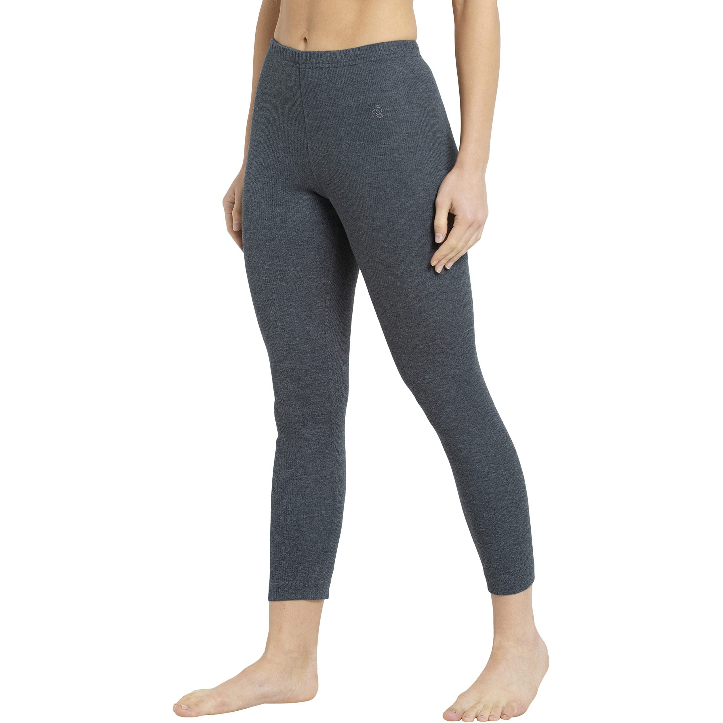 Jockey Women's Tailored Fit Cotton Thermal Leggings with Concealed Elastic Waistband (2520-0105-CHAML-Medium_Grey_M)