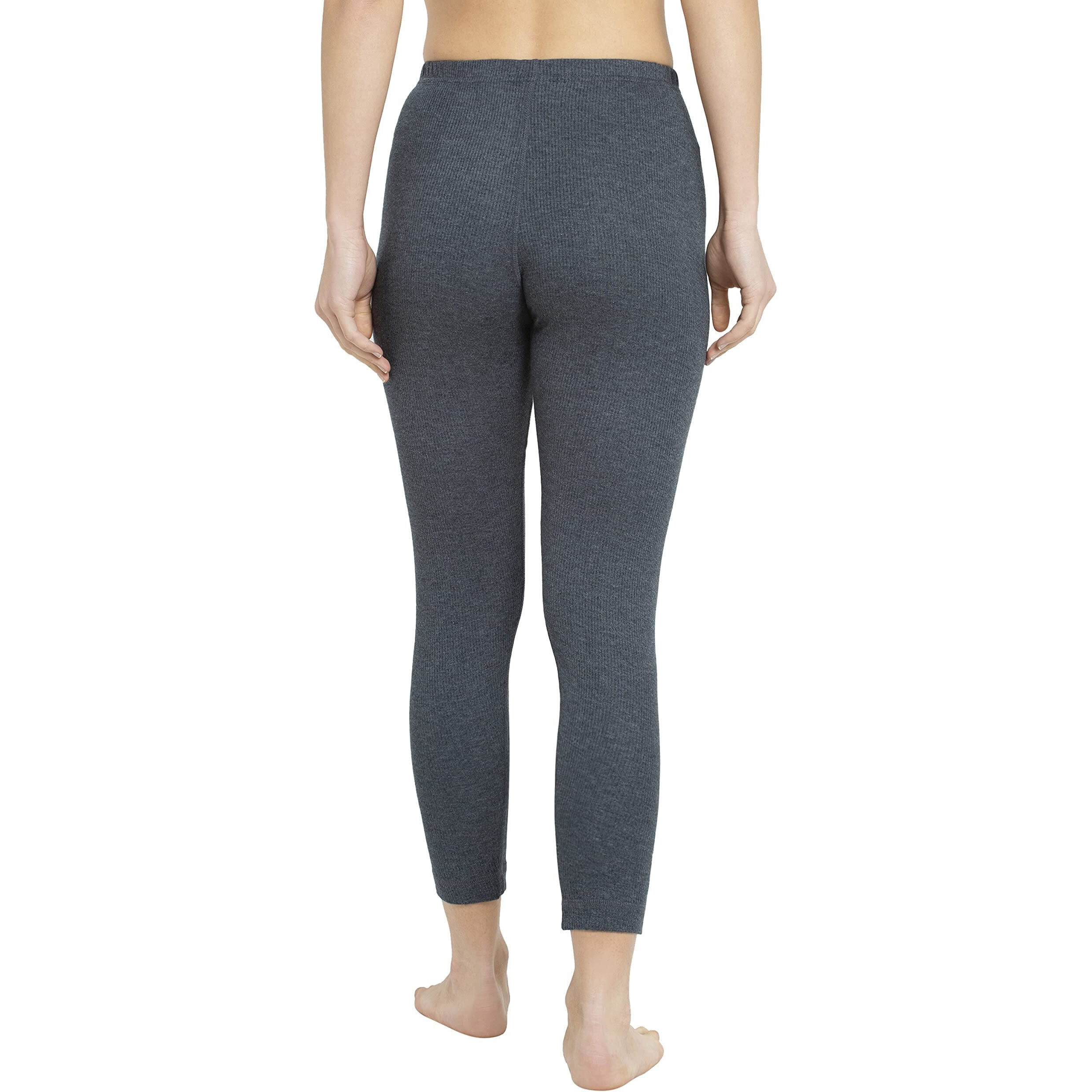 Jockey Women's Tailored Fit Cotton Thermal Leggings with Concealed Elastic Waistband (2520-0105-CHAML-Medium_Grey_M)