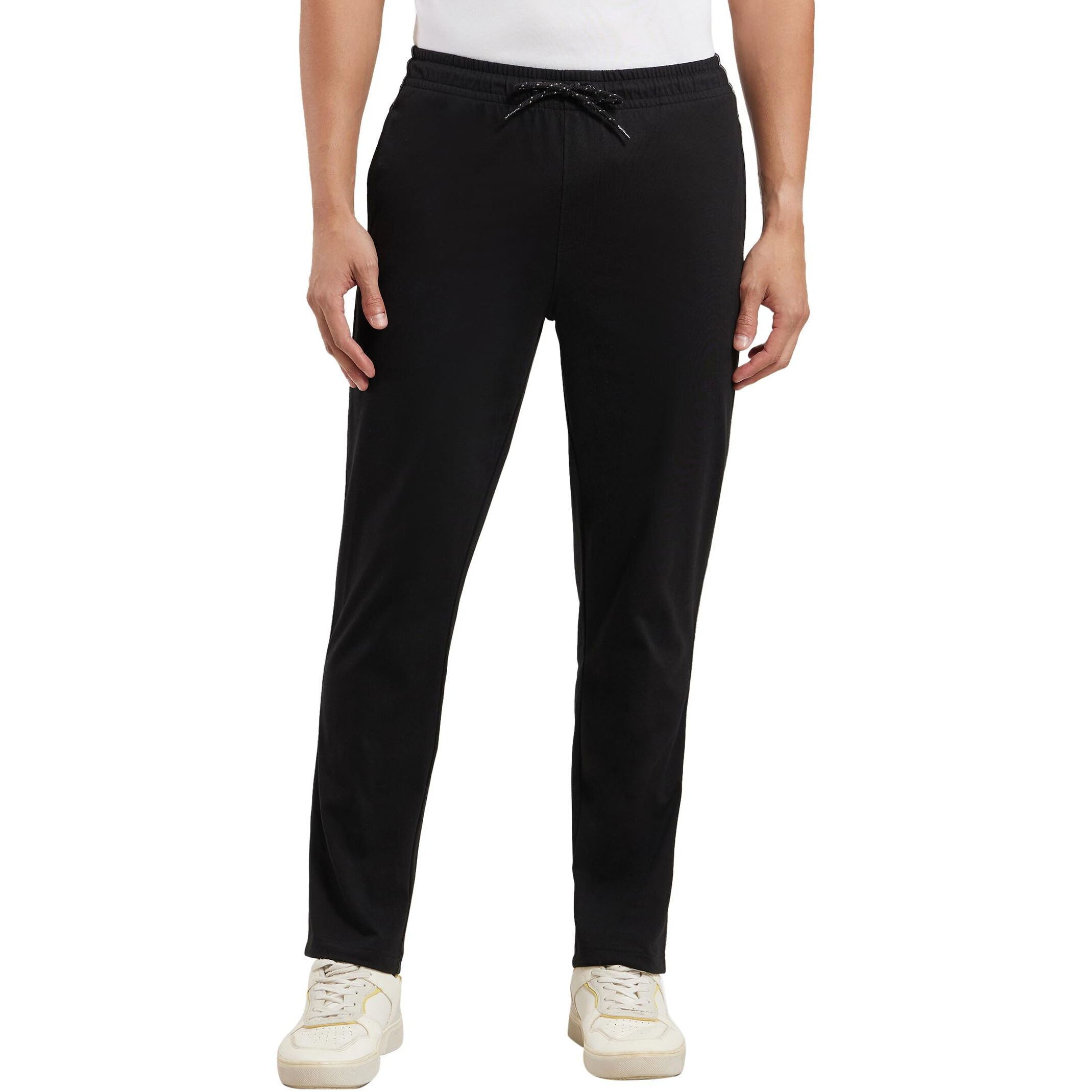 Jockey Men's Relaxed Fit Track pants(9500-0103-BLACK Black XXL_Black_XX-Large)