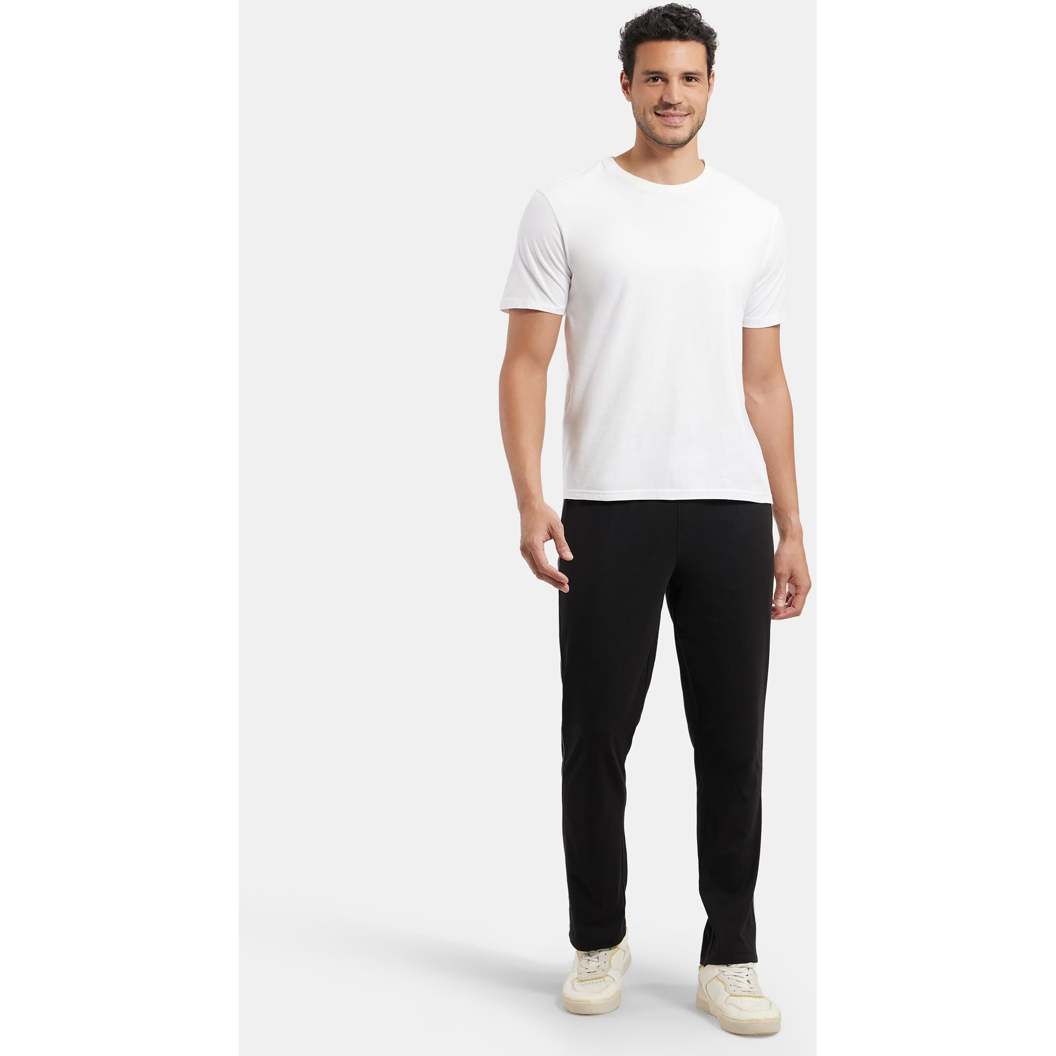Jockey Men's Relaxed Fit Track pants(9500-0103-BLACK Black XXL_Black_XX-Large)