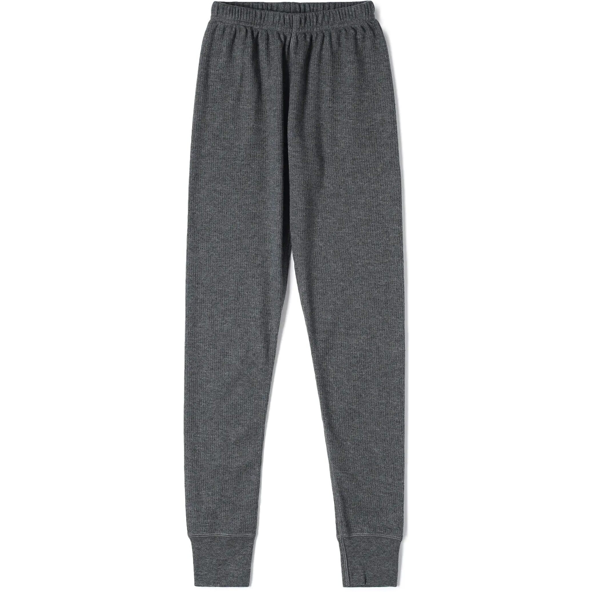 Jockey Boy's Regular Fit Cotton Thermal Long John (KT01-0105-CHAML_Charcoal Melange_5-6 Years)