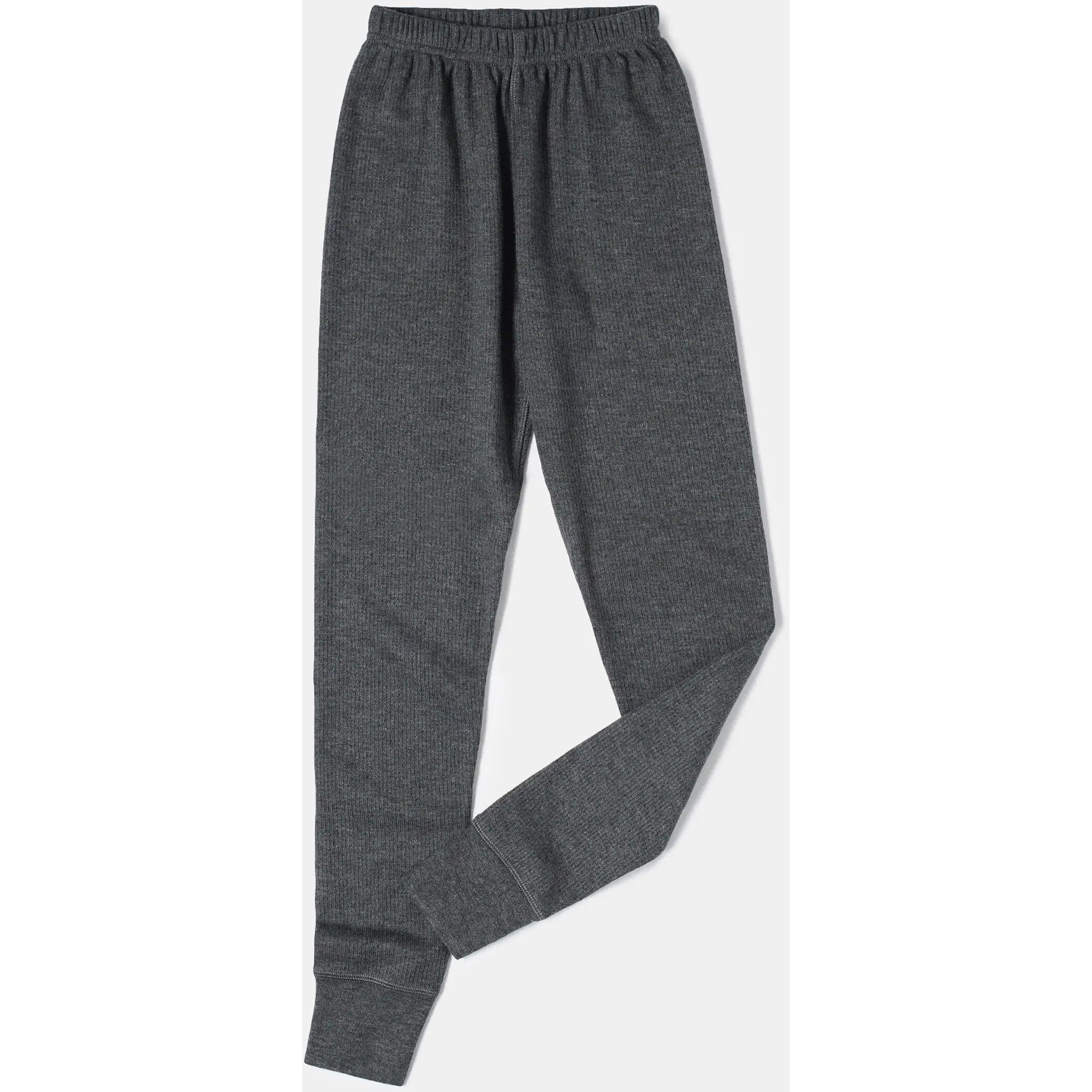 Jockey Boy's Regular Fit Cotton Thermal Long John (KT01-0105-CHAML_Charcoal Melange_5-6 Years)