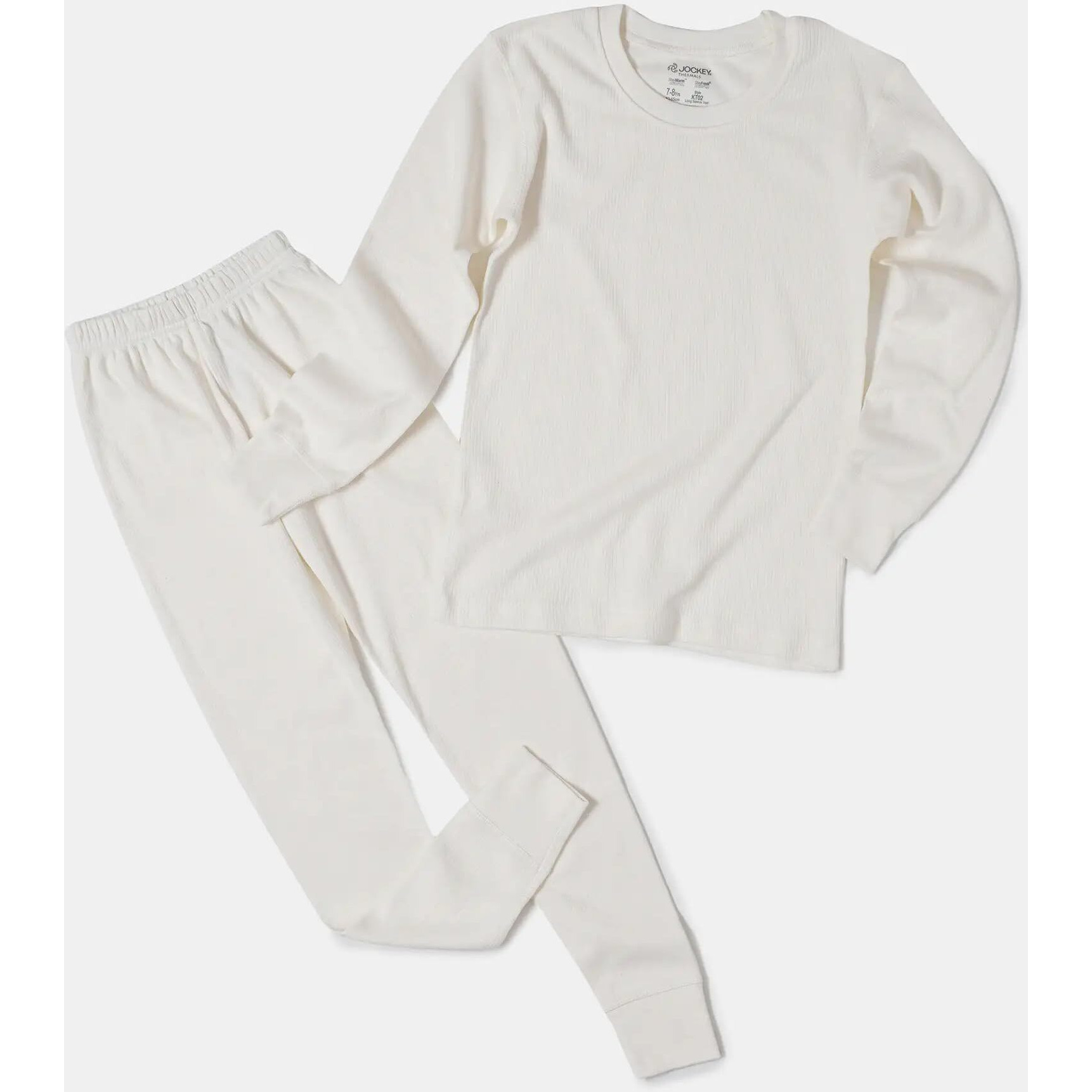 Jockey Boy's Regular Fit Blended Thermal Bottom (KT01_Off White_11-12 Years_Off-White_11-12 Years)