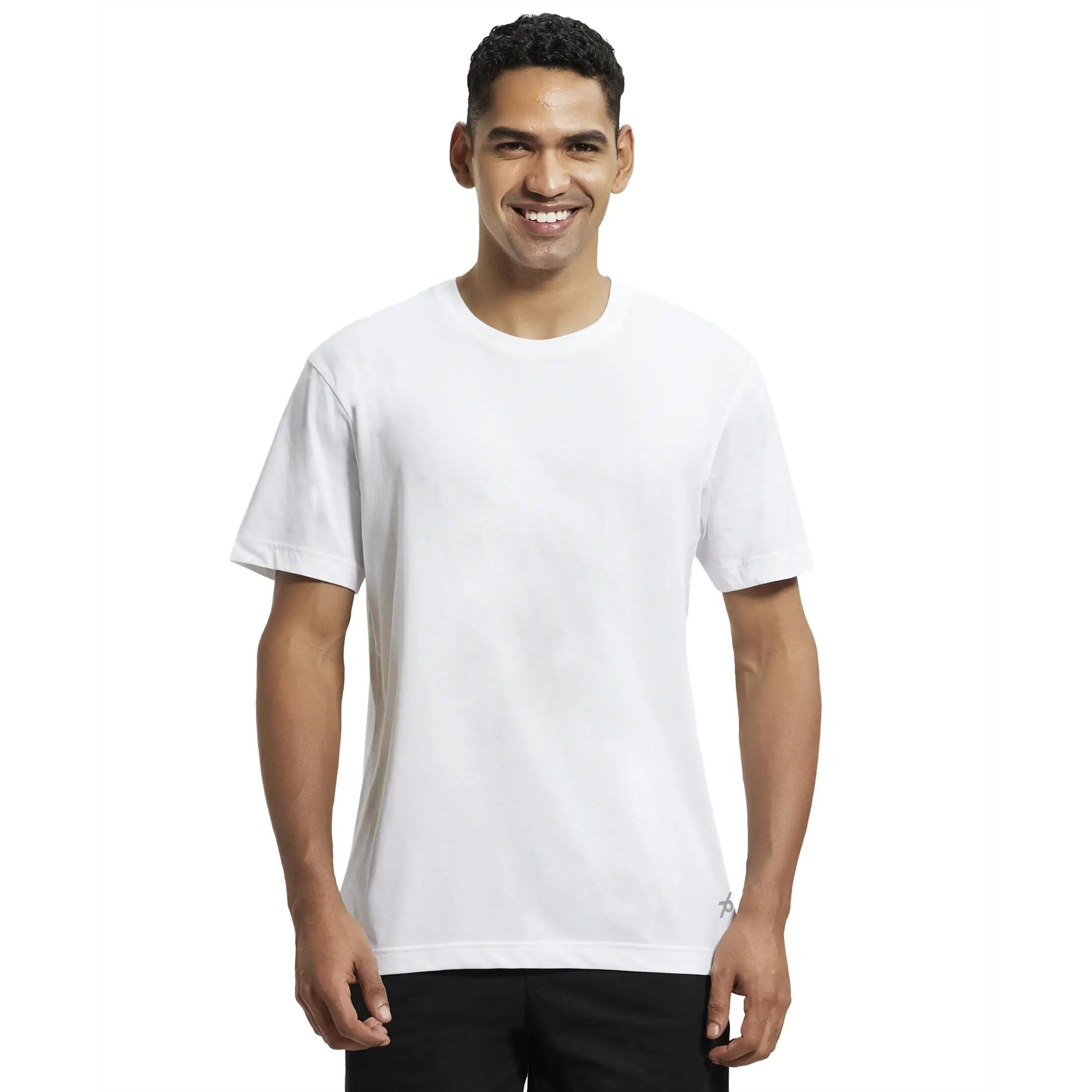 Jockey Men's Regular Fit Round Neck Half Sleeved T-Shirt 2714_White_XL