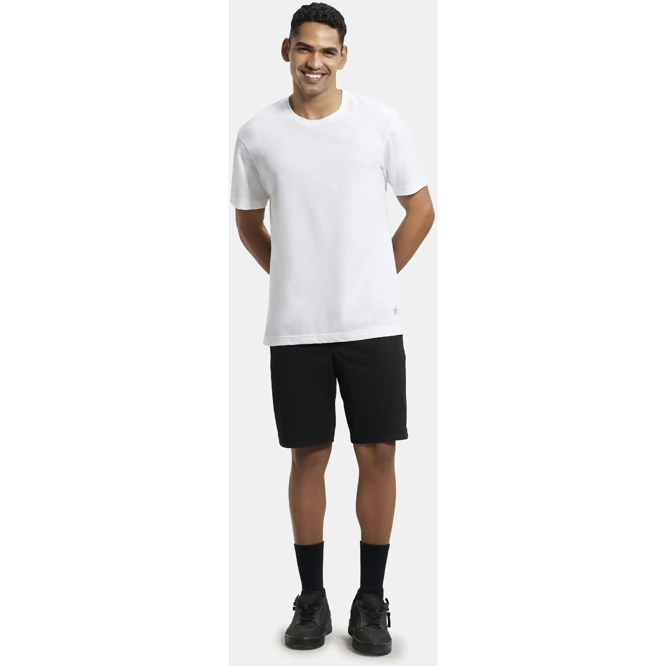 Jockey Men's Regular Fit Round Neck Half Sleeved T-Shirt 2714_White_XL