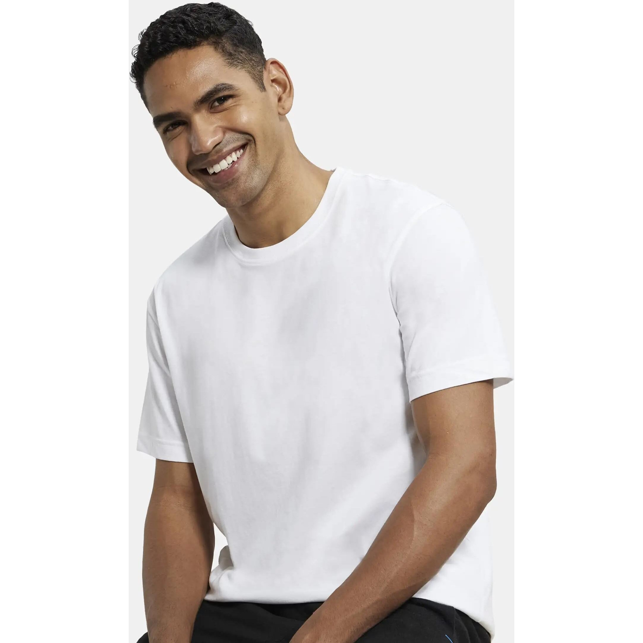 Jockey Men's Regular Fit Round Neck Half Sleeved T-Shirt 2714_White_XL