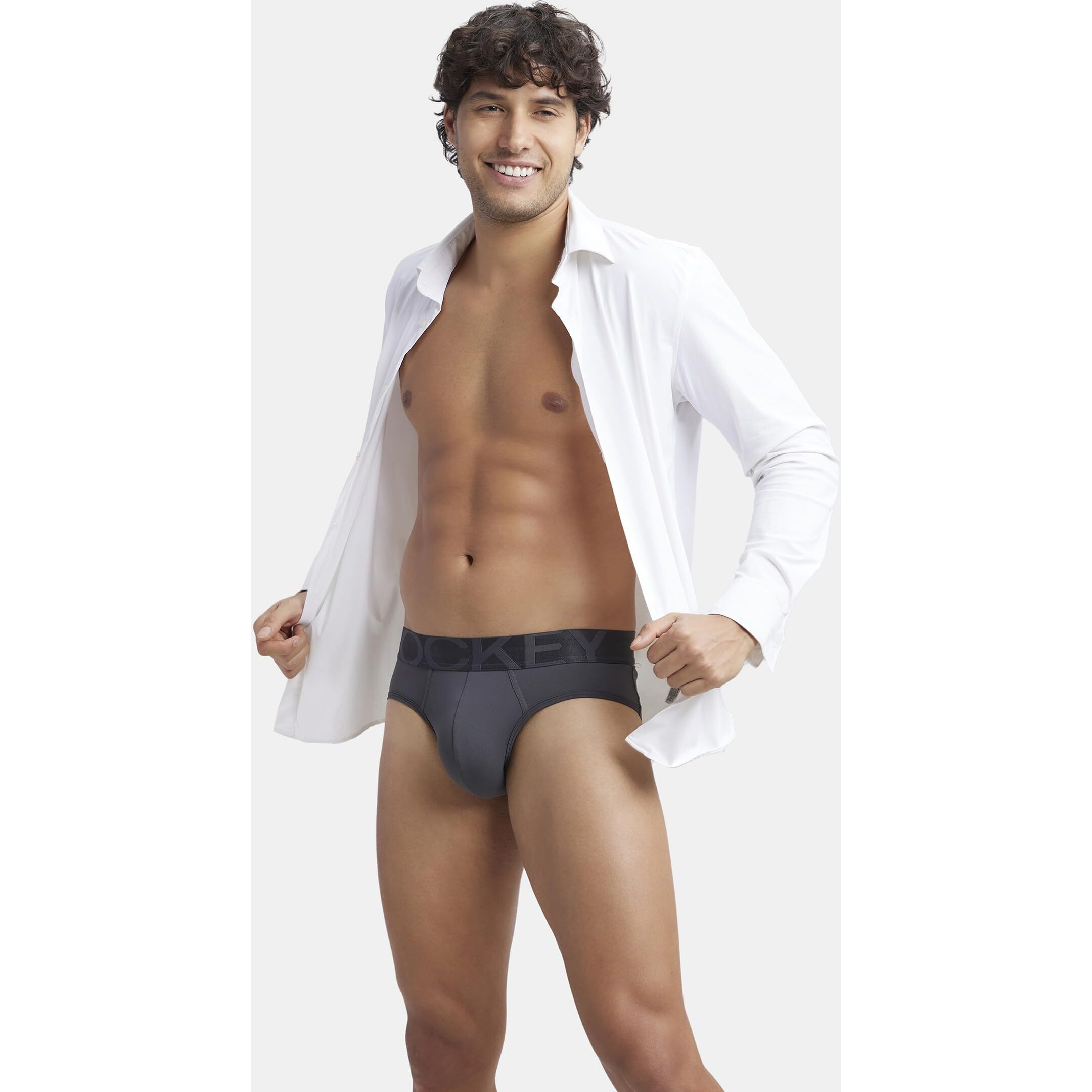 Jockey Men's Cotton Briefs (Pack of 1) (IC27-0105-EBONY Ebony XL_Ebony_Black_XL)