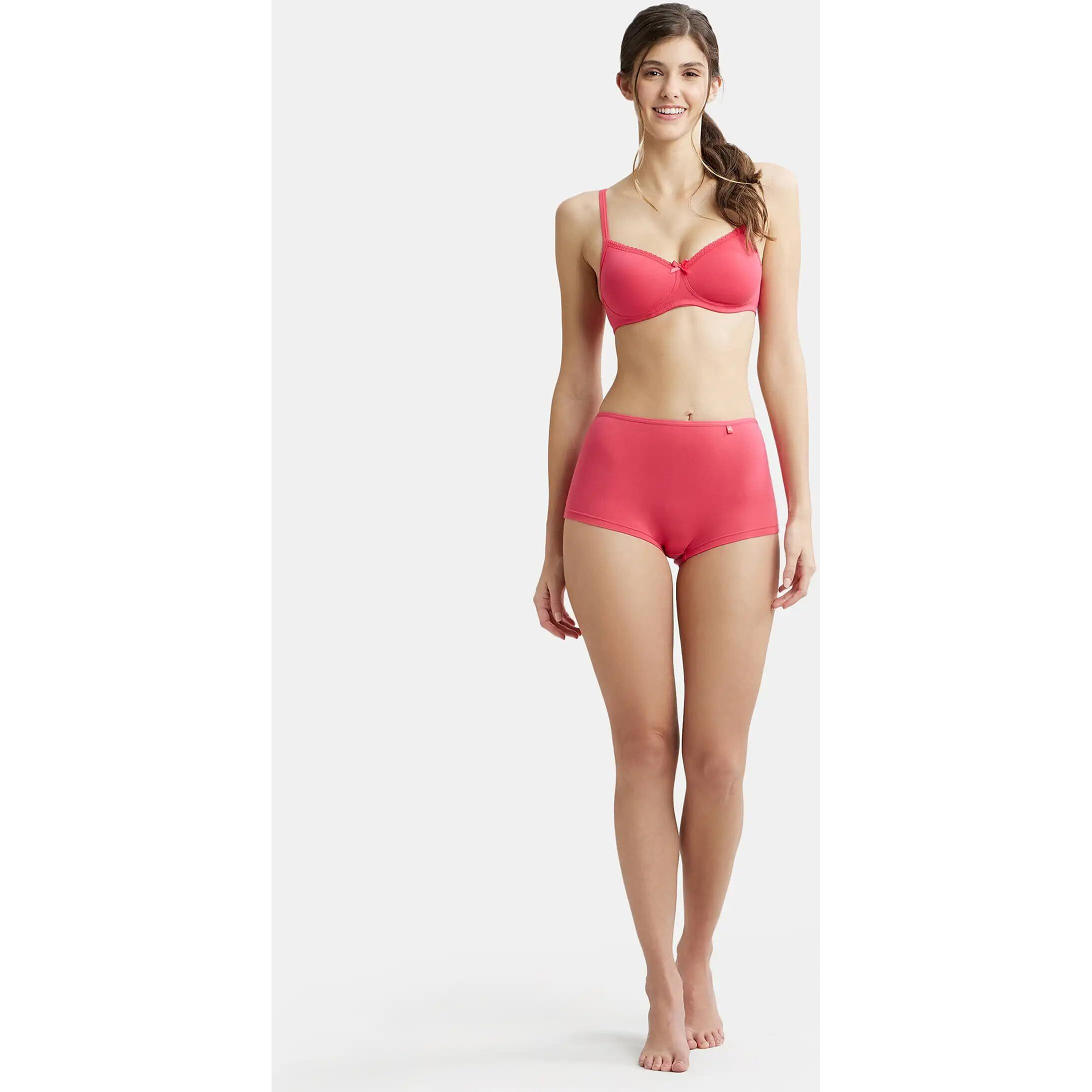 Jockey Women's Cotton Boyshorts (Pack of 1) (SS04_Ruby_X-Large_Ruby_XL)