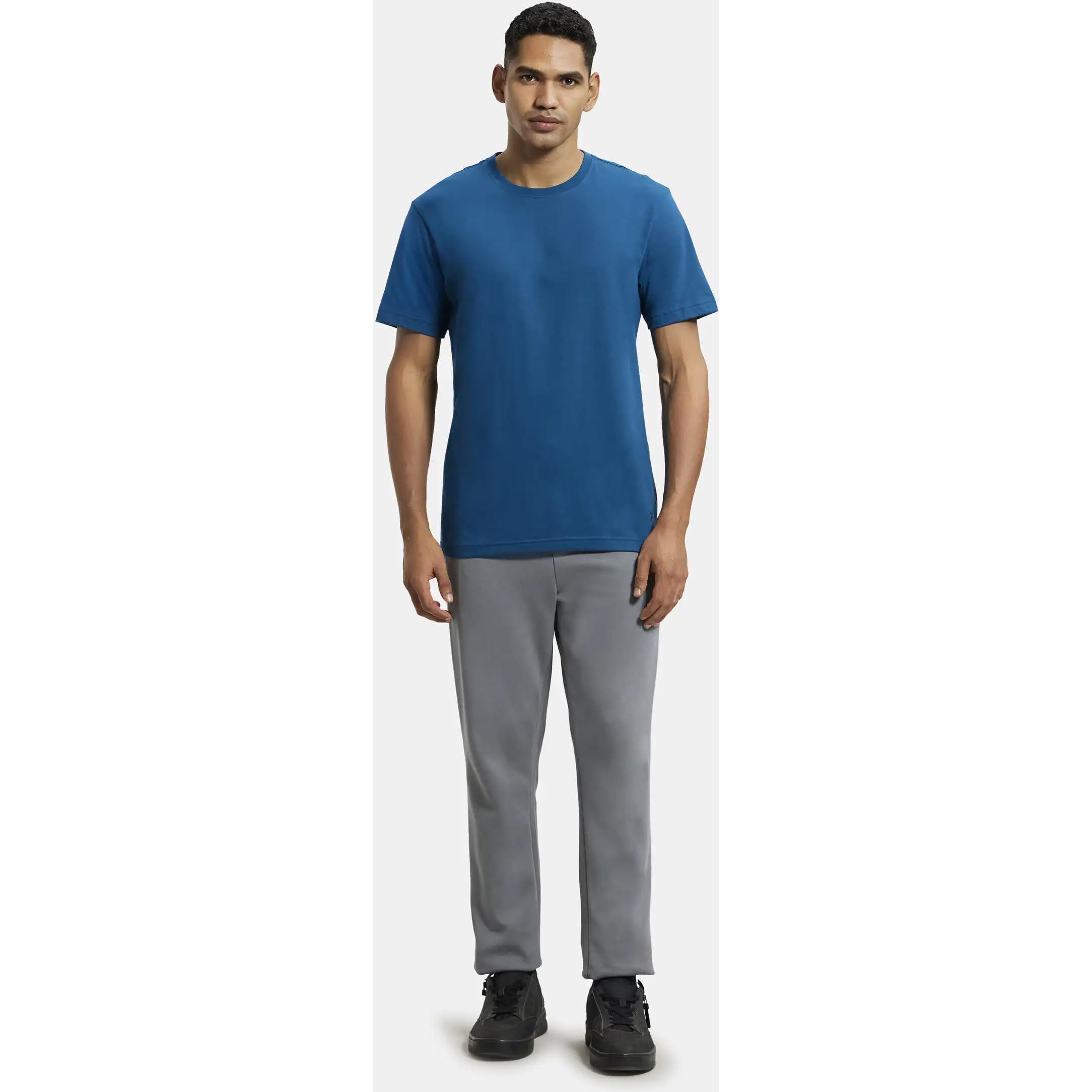 Jockey Men's Regular Fit Round Neck Half Sleeved T-Shirt 2714_Seaport Teal_L