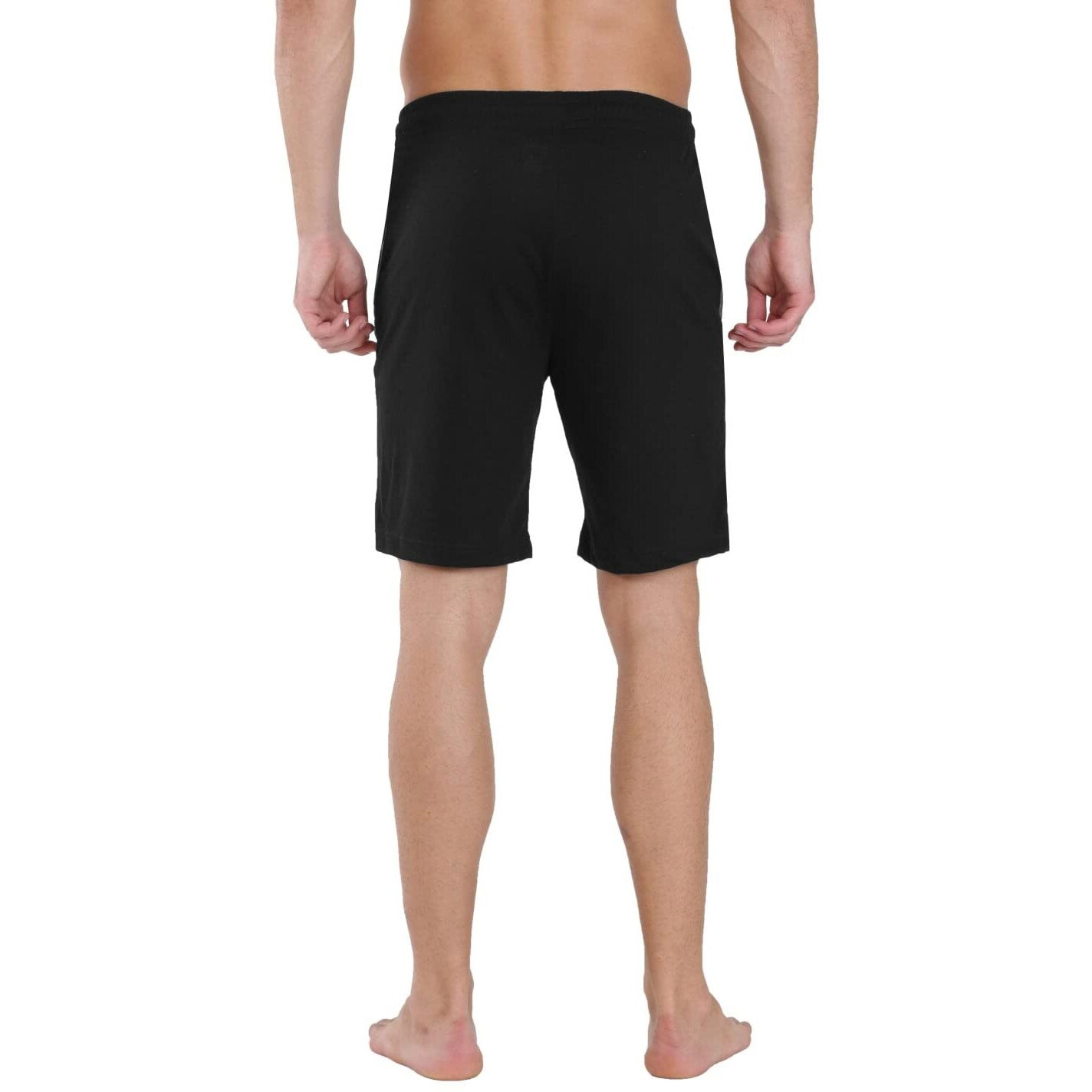 Jockey Men Cotton Shorts (8901326123201_9411_X-Large_Black and Charcoal Melange)