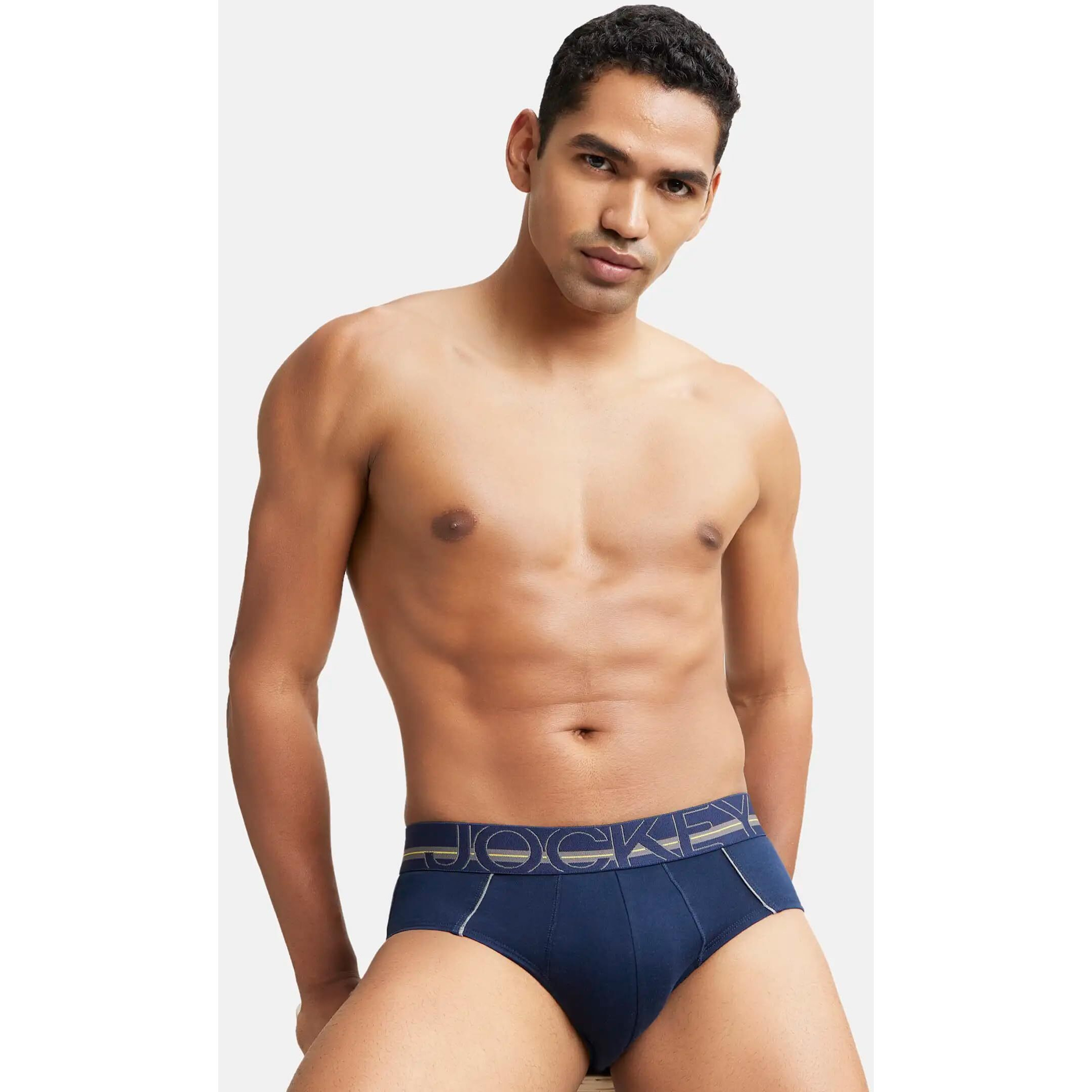 Jockey Men's Cotton Briefs (Pack of 1) (US14-0105-NAVY_Navy_Medium_Navy_M)
