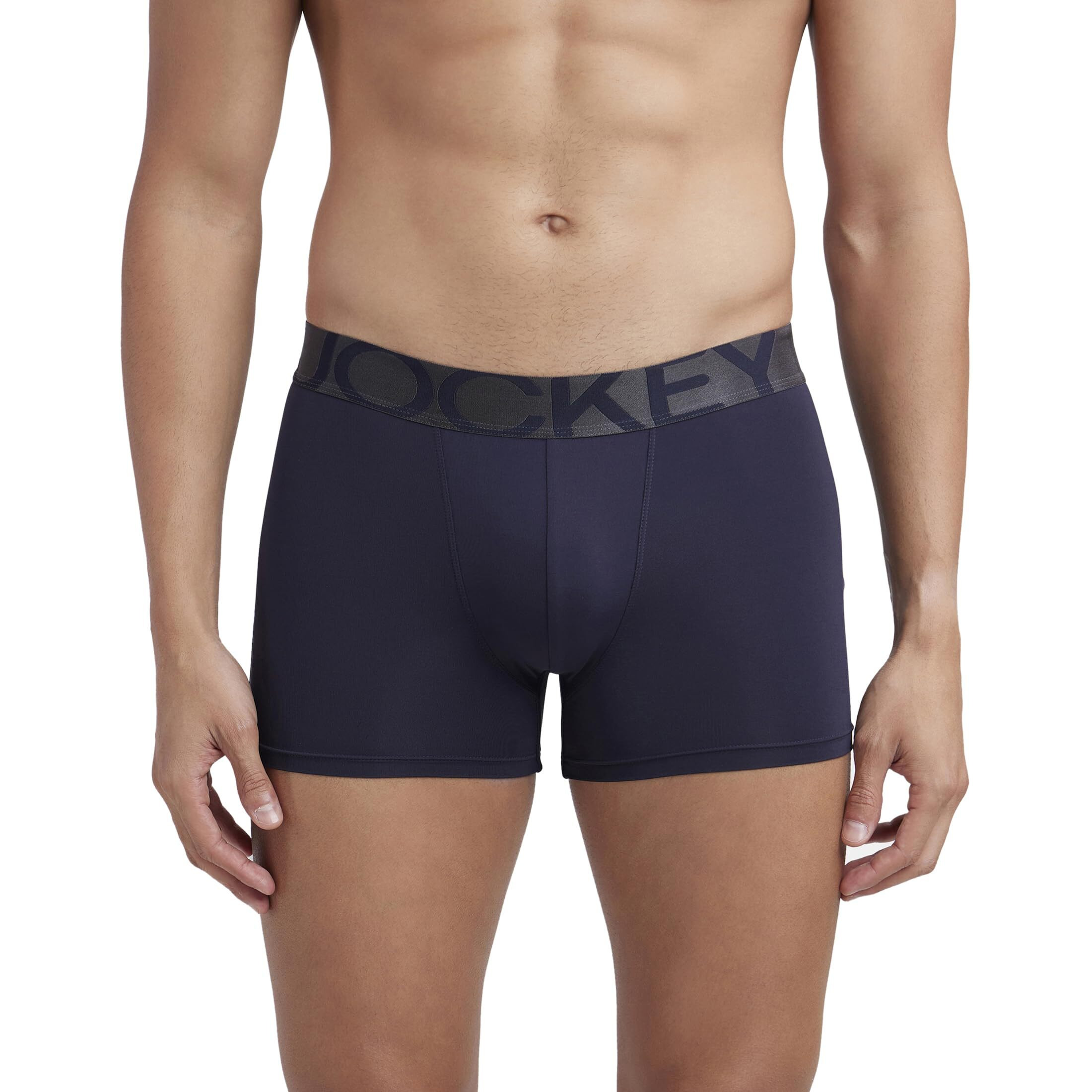 Jockey Men's Microfiber Elastane Stretch Solid Trunk